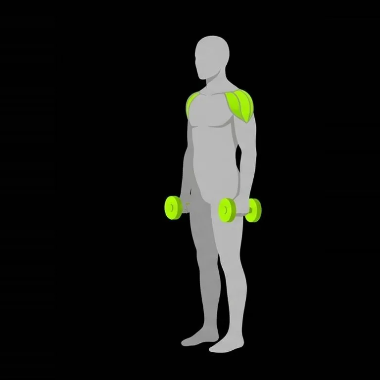 Lateral raise, step 1 of 3: set up tall and braced