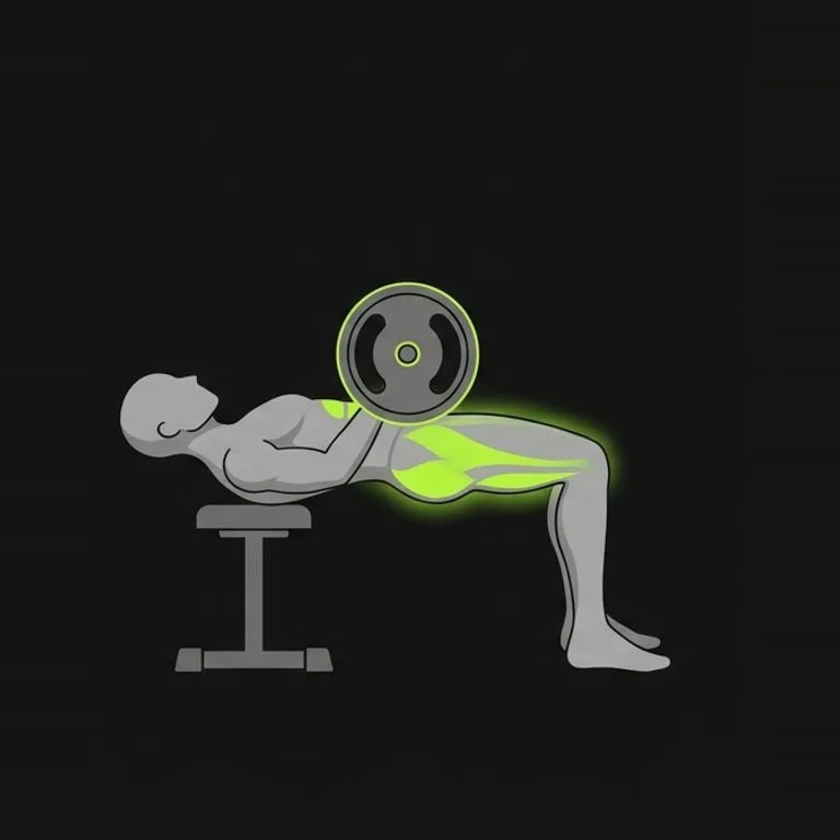 Barbell hip thrust, step 3 of 3: drive up through mid-foot