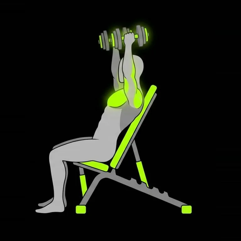 Incline dumbbell press, step 3 of 3: press up and squeeze